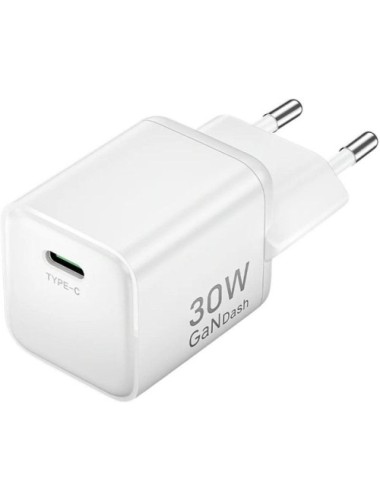 Cargador de Pared GaN Vention FCIW0-EU/ 1xUSB Tipo-C/ 30W