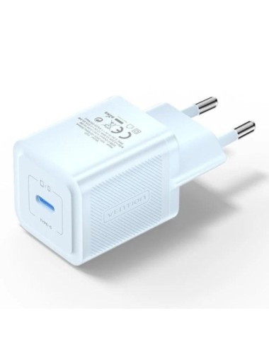 Cargador de Pared GaN Vention FEPL0-EU/ 1xUSB Tipo-C/ 20W