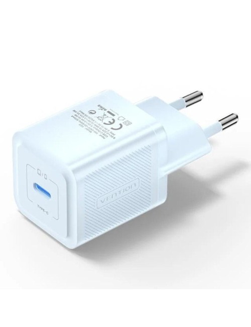 Cargador de Pared GaN Vention FEPL0-EU/ 1xUSB Tipo-C/ 20W