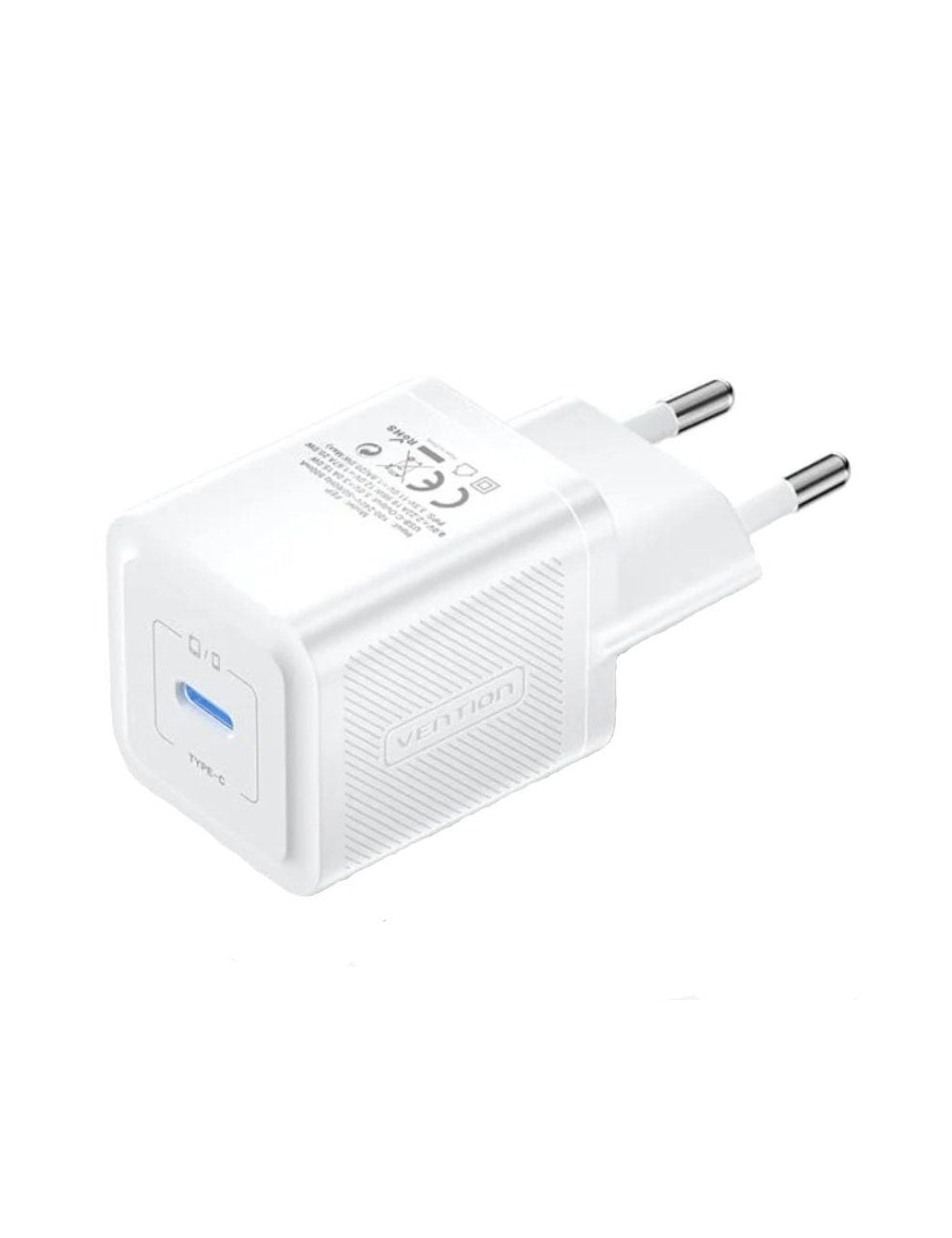 Cargador de Pared GaN Vention FEPW0-EU/ 1xUSB Tipo-C/ 20W