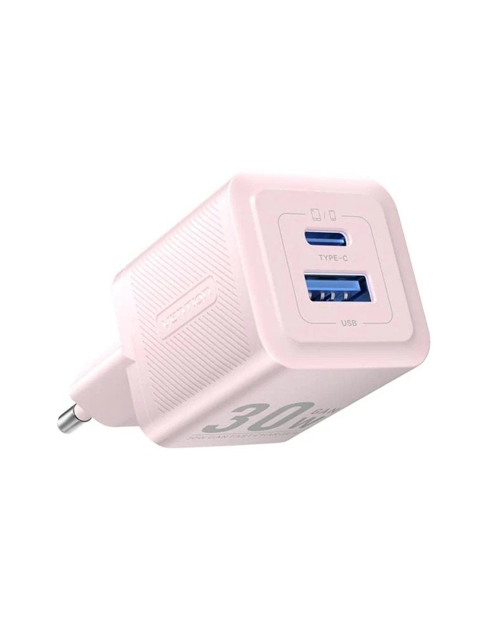 Cargador de Pared GaN Vention FEQP0-EU/ 1xUSB Tipo-C/ 1xUSB/ 30W