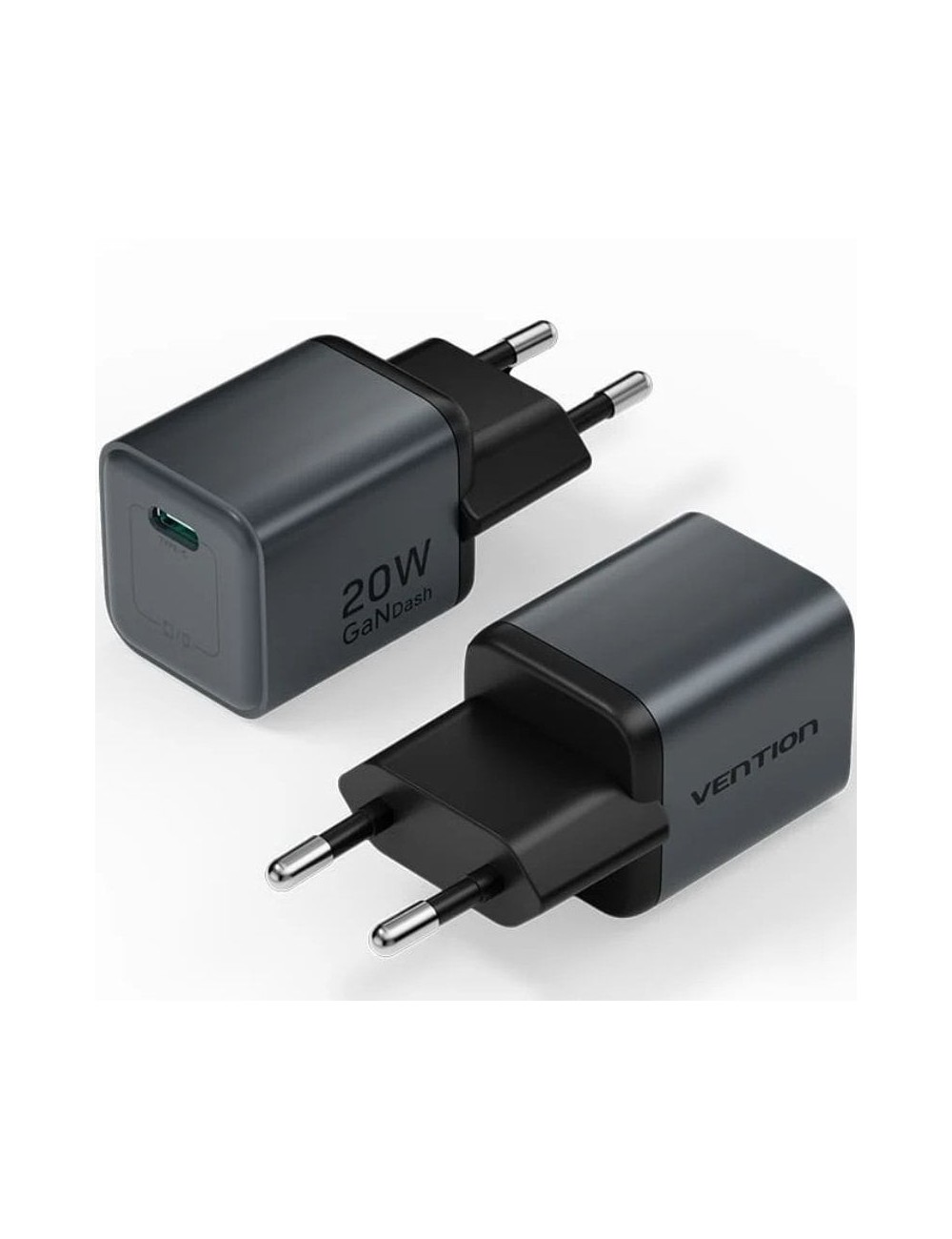 Cargador de Pared GaN Vention FEVH0-EU/ 1xUSB Tipo-C/ 20W