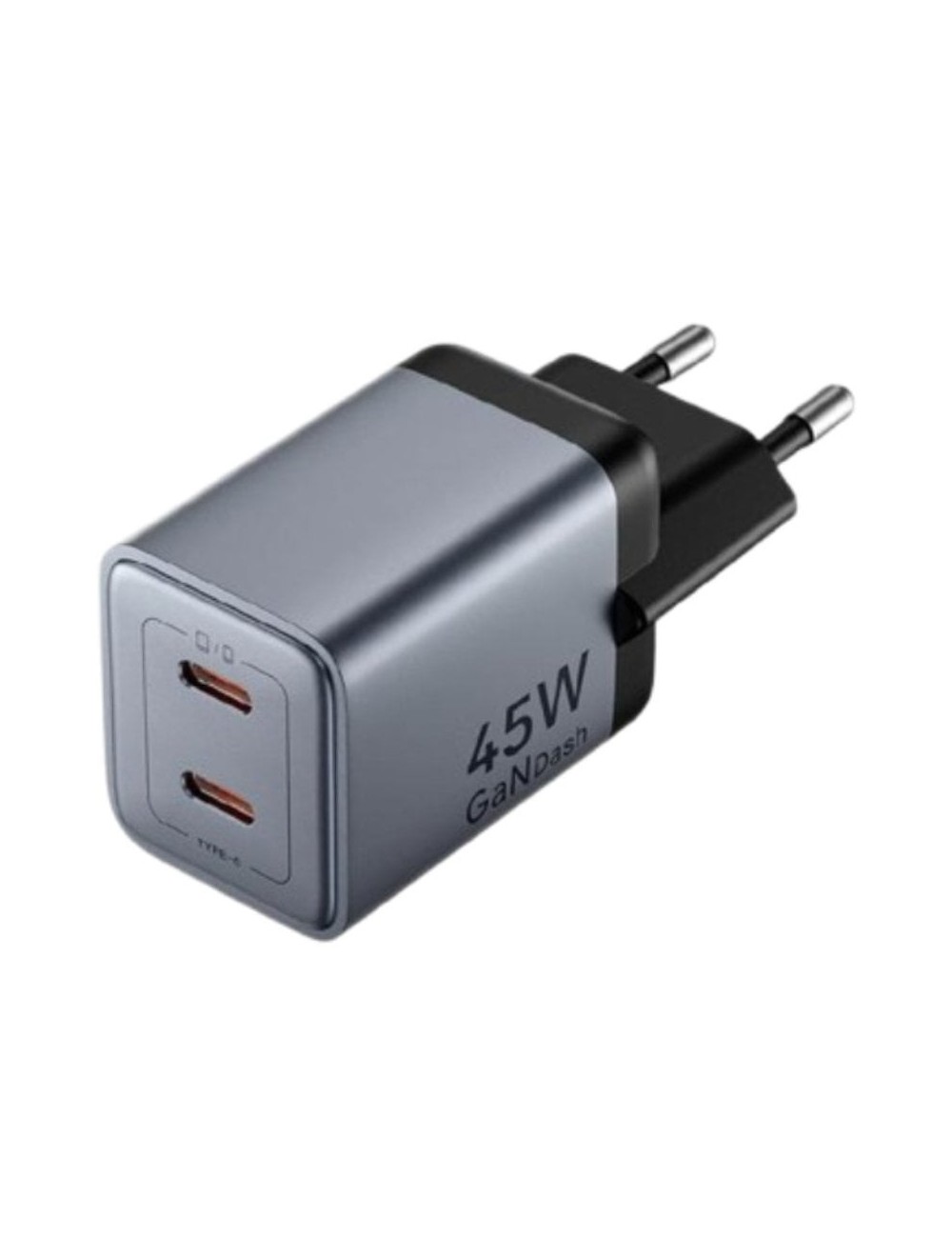 Cargador de Pared GaN Vention TZ-FCDH0-EU/ 2xUSB Tipo-C + Cable USB Tipo-C/ 45W