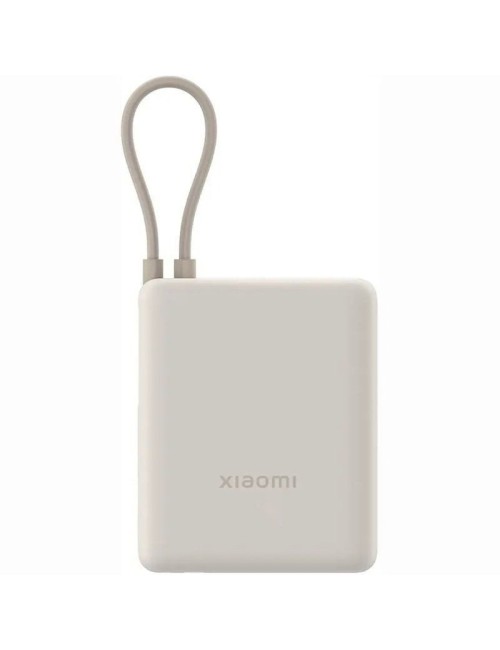 Powerbank 10000mAh Xiaomi 33W Power Bank Integrated Cable/ 33W/ Beige/ Incluye Cable USB Tipo-C