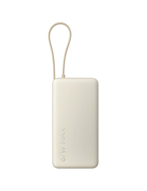Powerbank 20000mAh Xiaomi 67W Power Bank Integrated Cable/ 67W/ Beige/ Incluye Cable USB Tipo-C