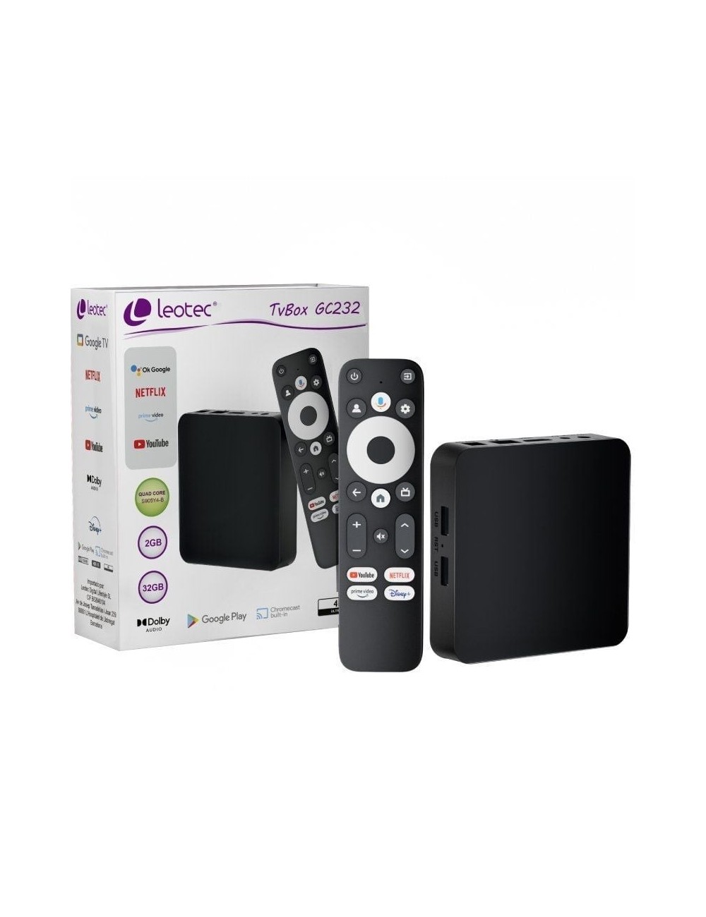 Android TV Leotec TvBox 4K GC232/ 32GB