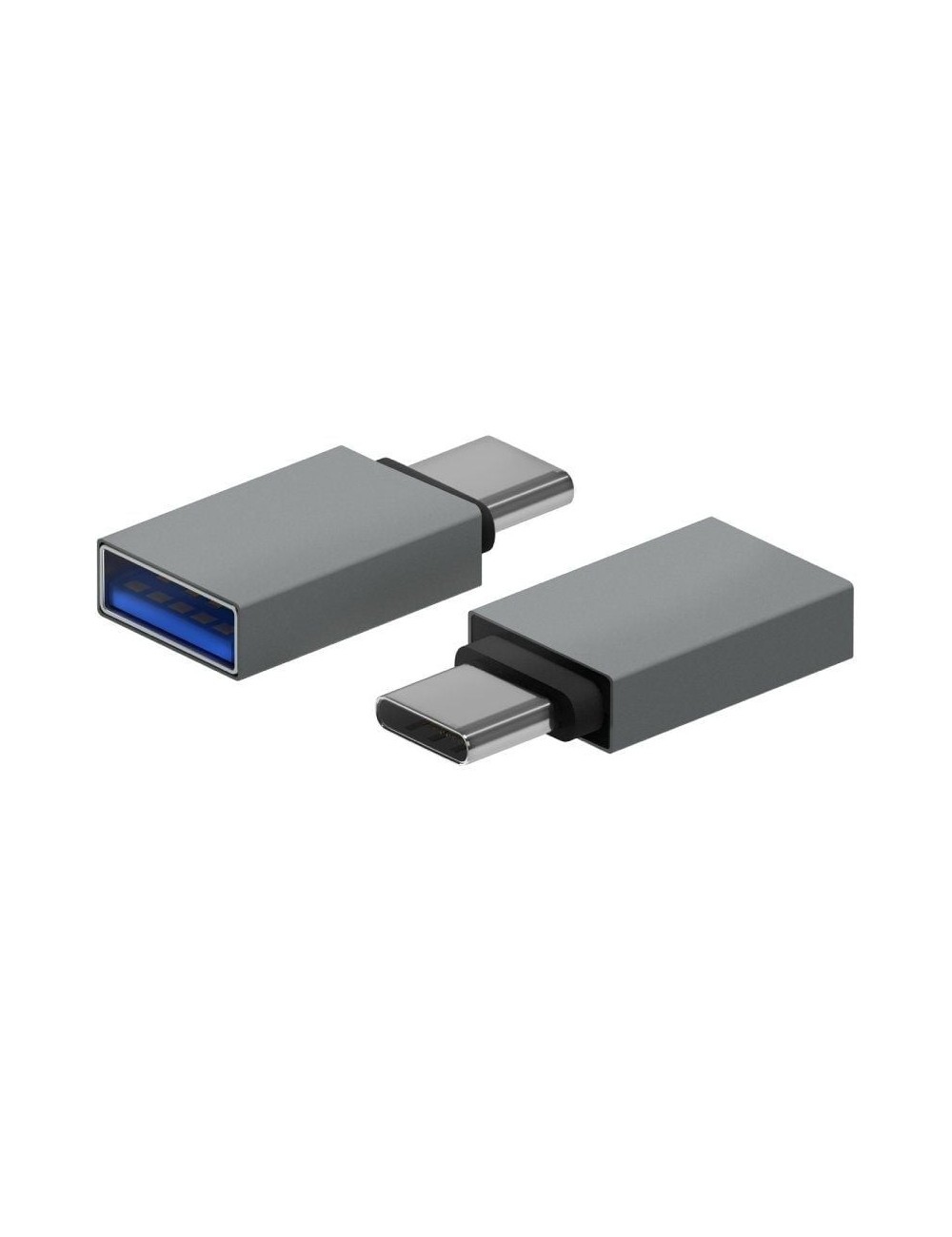 Adaptador USB 3.2 Aisens A108-0718/ USB Hembra - USB Tipo-C Macho/ Gris