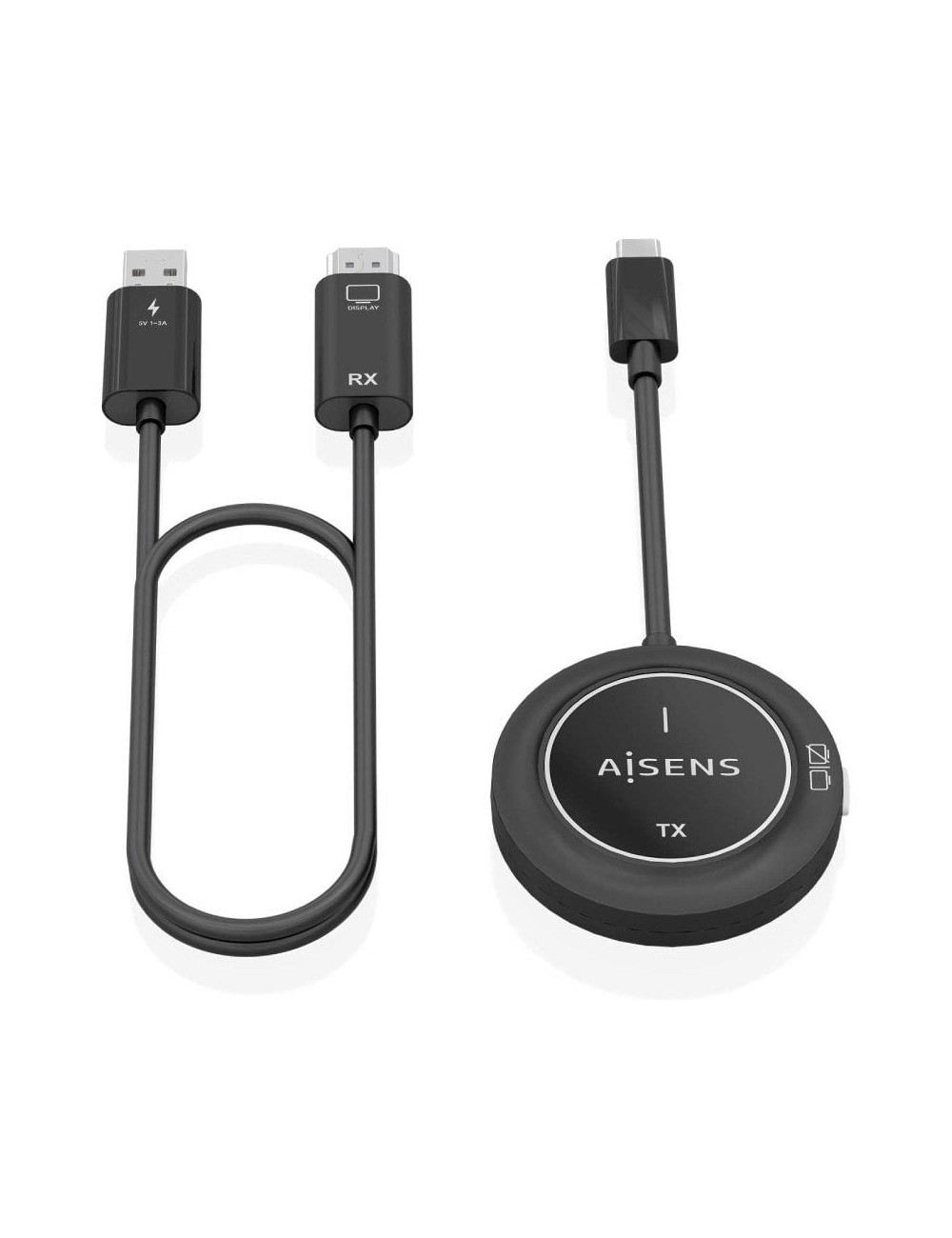 Adaptador/Transmisor de vídeo inalámbrico USB Tipo-C - HDMI Aisens ASWL-H2KC30M003-BK