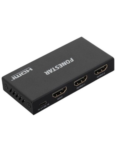 Duplicador HDMI Fonestar FO-22S2ED/ 2x HDMI Hembra - HDMI Macho