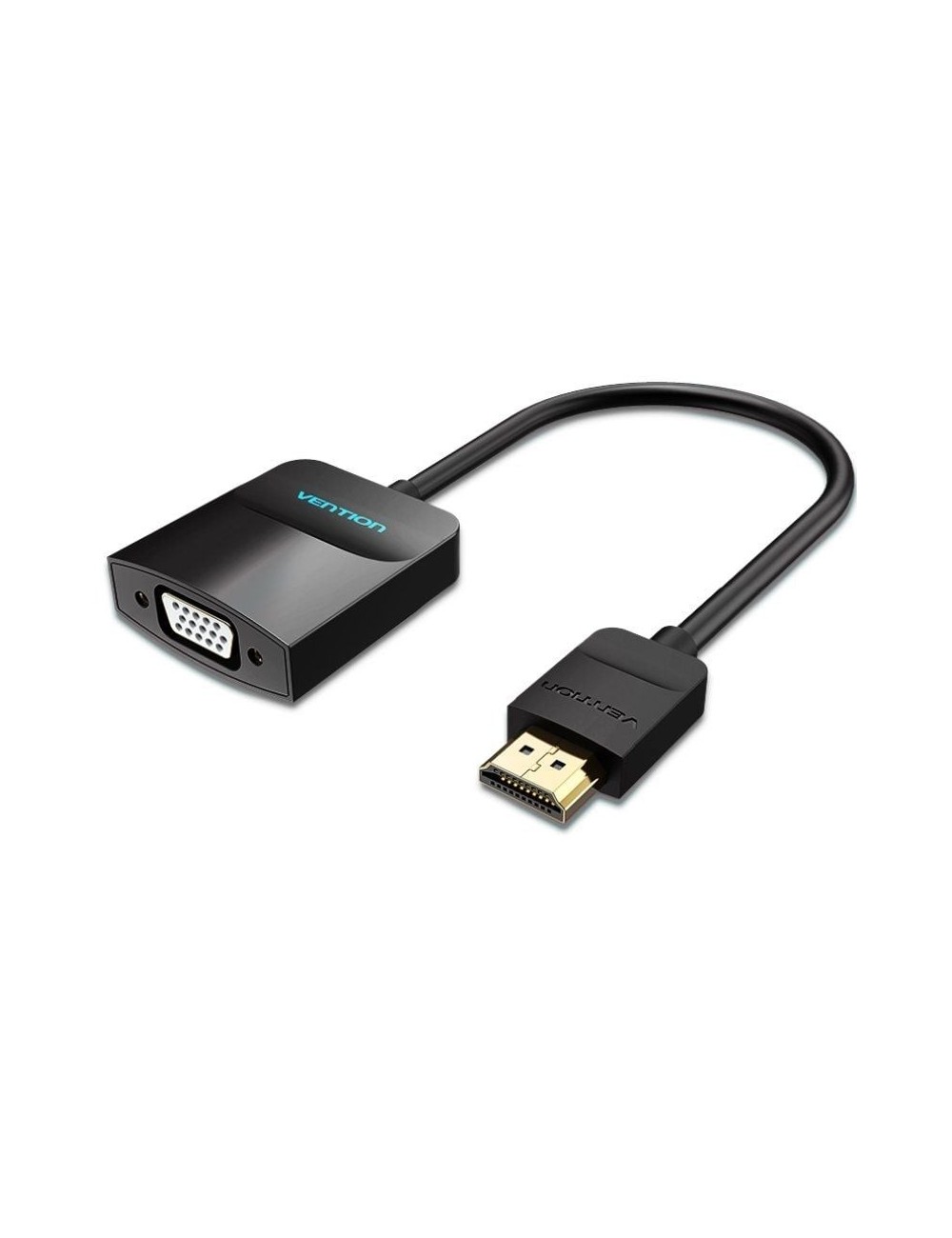 Conversor Vention 42444/ HDMI Macho - VGA Hembra/ Jack 3.5 Hembra/ 15cm/ Negro