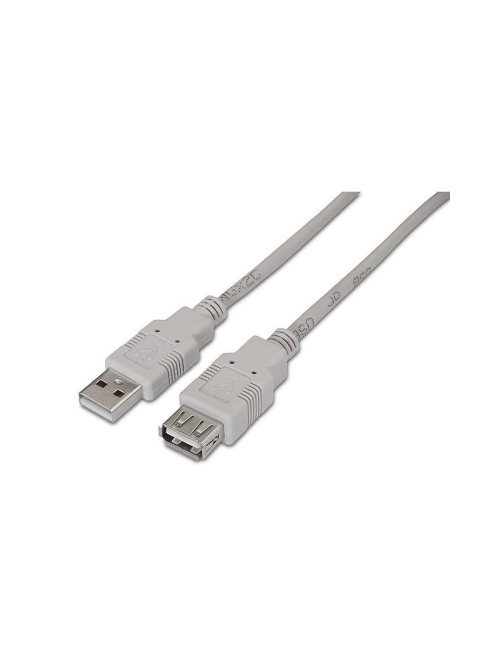 Cable Alargador USB 2.0 Aisens A101-0012/ USB Macho - USB Hembra/ Hasta 2.5W/ 60Mbps/ 1m/ Beige