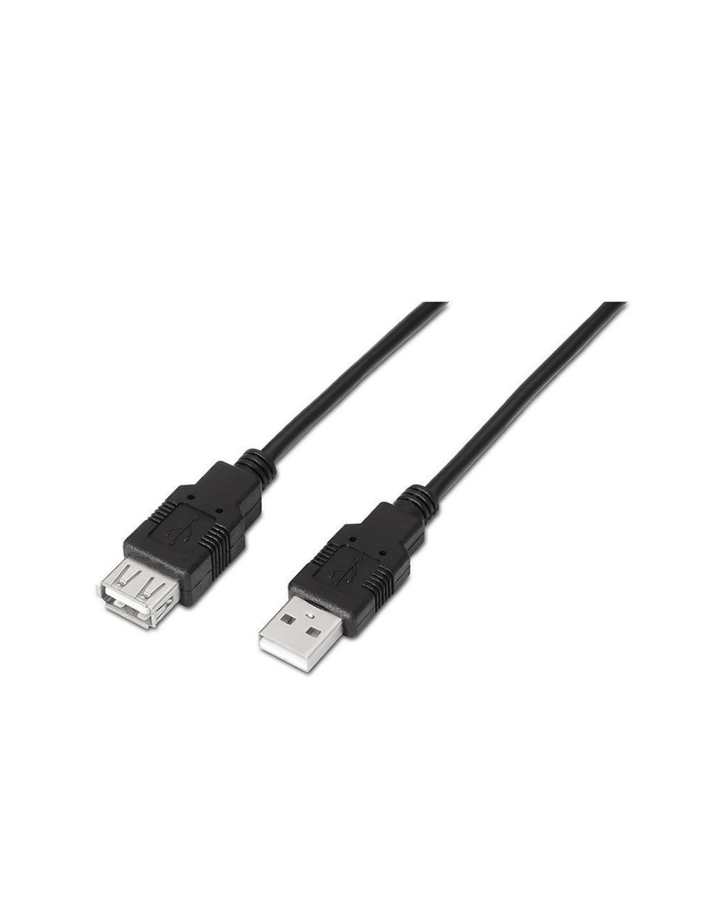 Cable Alargador USB 2.0 Aisens A101-0017/ USB Macho - USB Hembra/ Hasta 2.5W/ 60Mbps/ 3m/ Negro