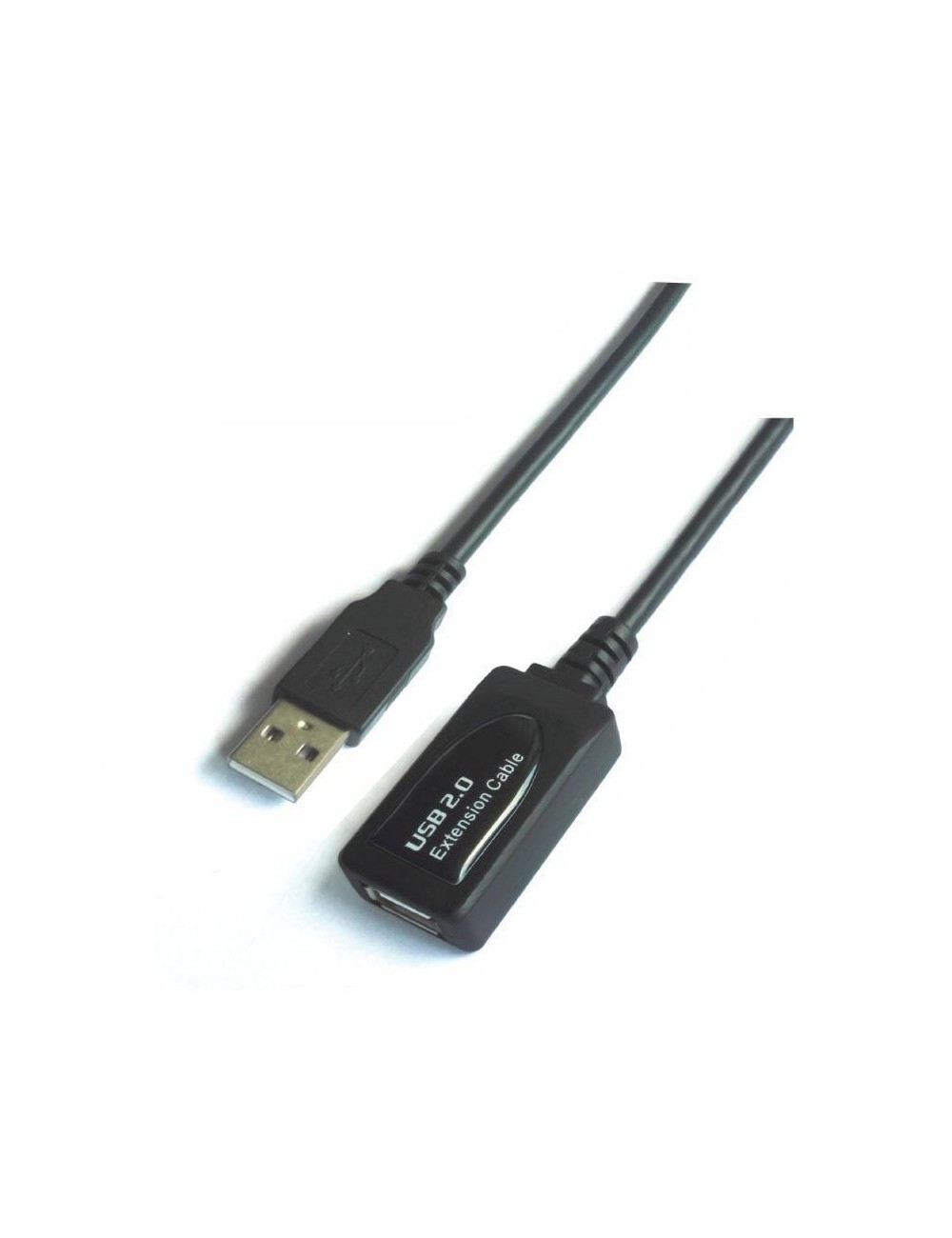Cable Alargador USB 2.0 Aisens A101-0020/ USB Macho - USB Hembra/ Hasta 2.5W/ 60Mbps/ 15m/ Negro
