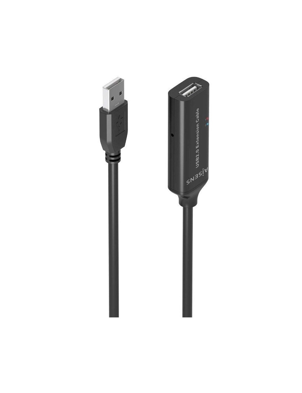 Cable Alargador USB 2.0 Aisens A101-0914/ USB Macho - USB Hembra/ 5m/ Negro