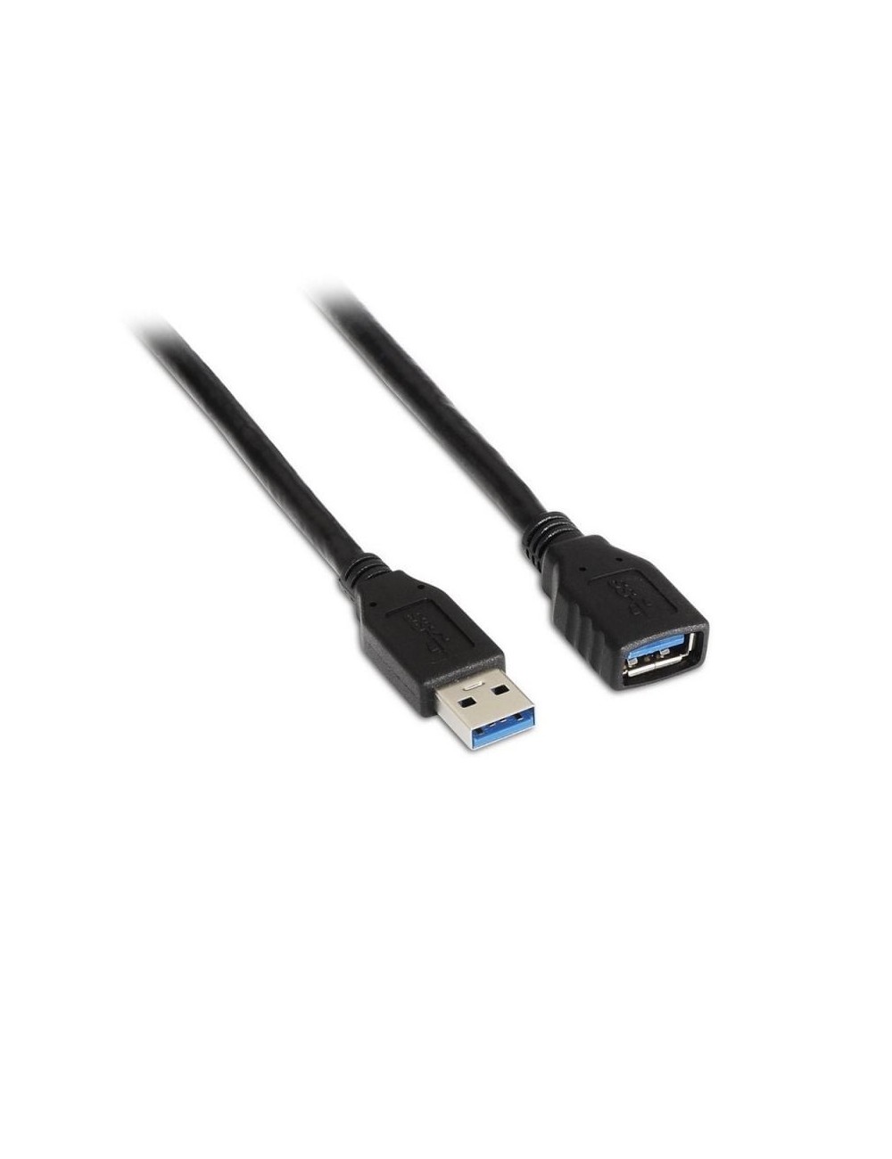 Cable Alargador USB 3.0 Aisens A105-0041/ USB Macho - USB Hembra/ Hasta 9W/ 625Mbps/ 1m/ Negro