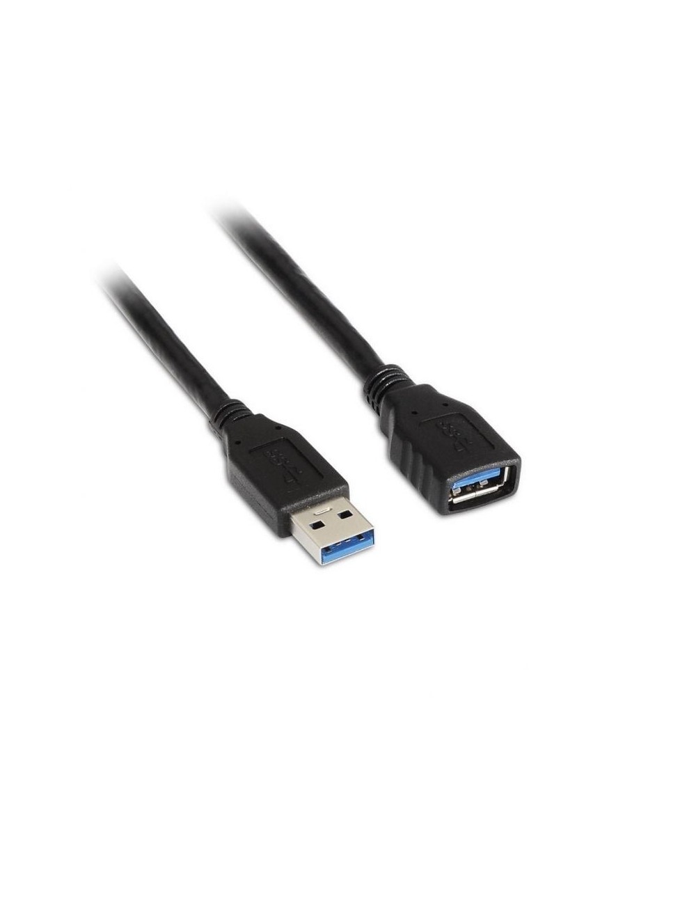 Cable Alargador USB 3.0 Aisens A105-0042/ USB Macho - USB Hembra/ Hasta 9W/ 625Mbps/ 2m/ Negro