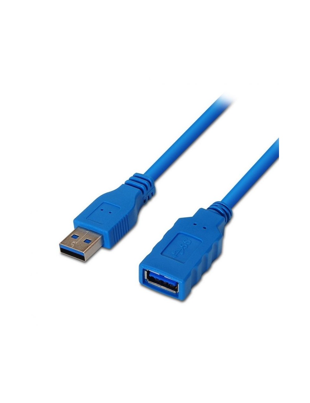 Cable Alargador USB 3.0 Aisens A105-0045/ USB Macho - USB Hembra/ Hasta 9W/ 625Mbps/ 1m / Azul