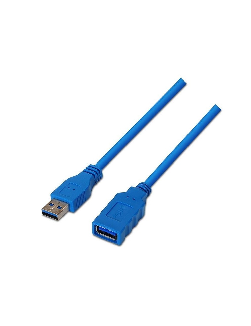 Cable Alargador USB 3.0 Aisens A105-0046/ USB Macho - USB Hembra/ Hasta 9W/ 625Mbps/ 2m/ Azul