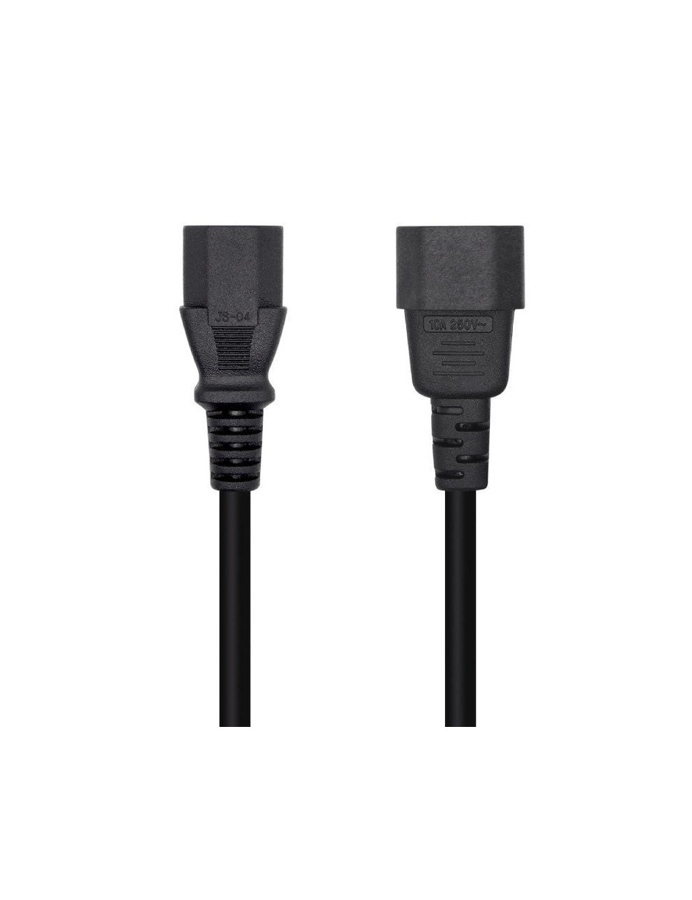 Cable Alimentación Aisens A132-0532/ IEC C13 Hembra - IEC C14 Macho/ 10m/ Negro