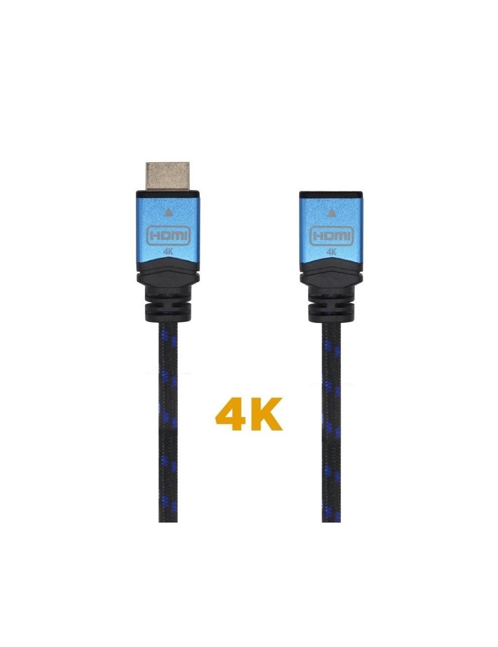 Cable Alargador HDMI Aisens A120-0452/ HDMI Macho - HDMI Hembra/ 1m/ Negro/ Azul