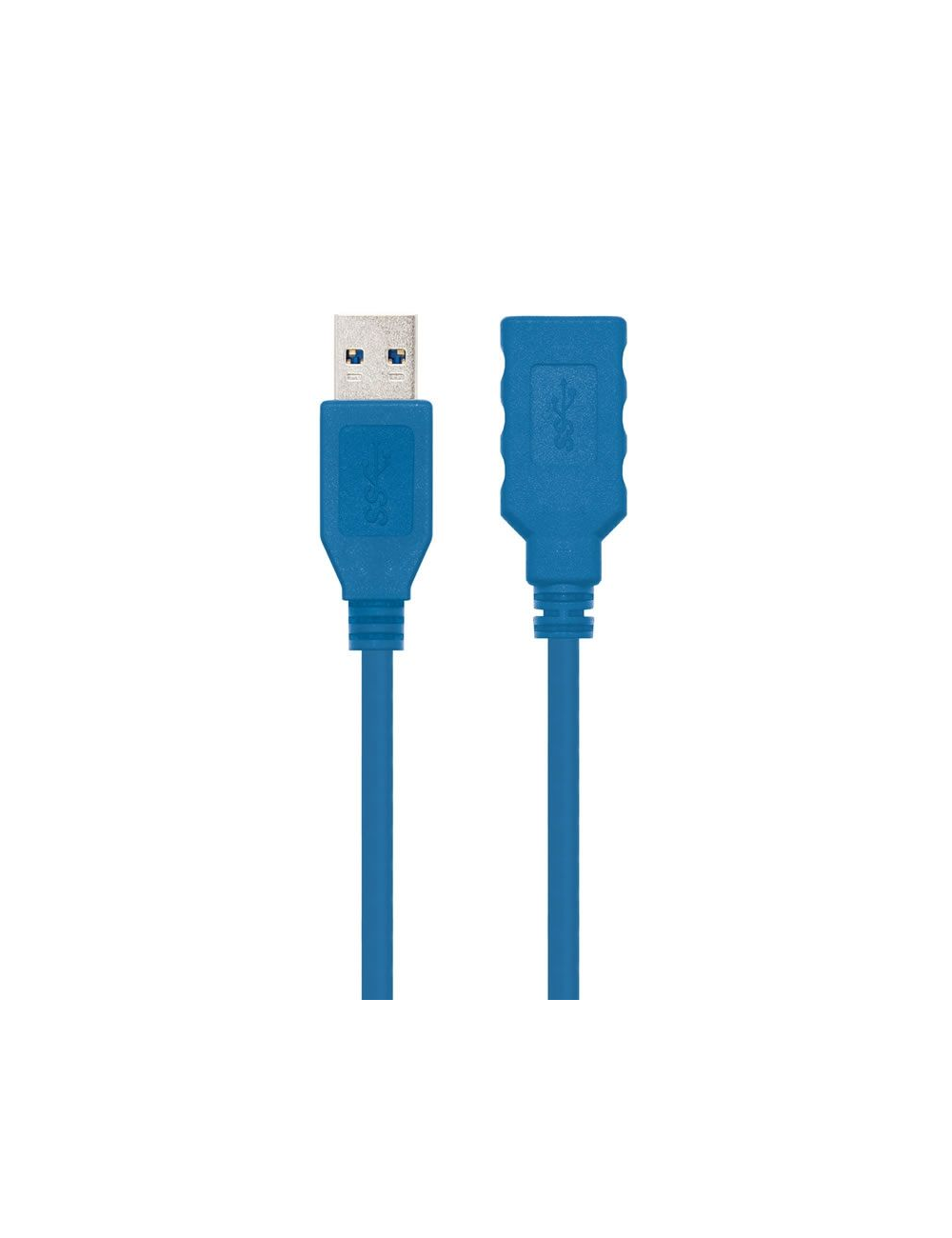 Cable Alargador USB 3.0 Nanocable 10.01.0901/ USB Macho - USB Hembra/ 1m/ Azul