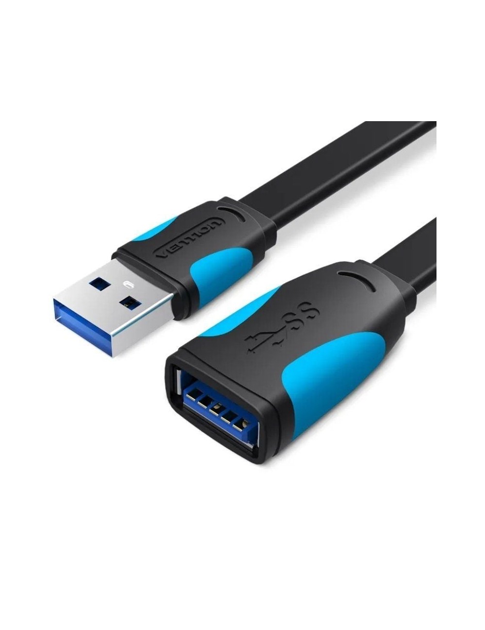 Cable Alargador USB 3.0 Vention VAS-A13-B050/ USB Macho - USB Hembra/ 5Gbps/ 50cm/ Negro y Azul