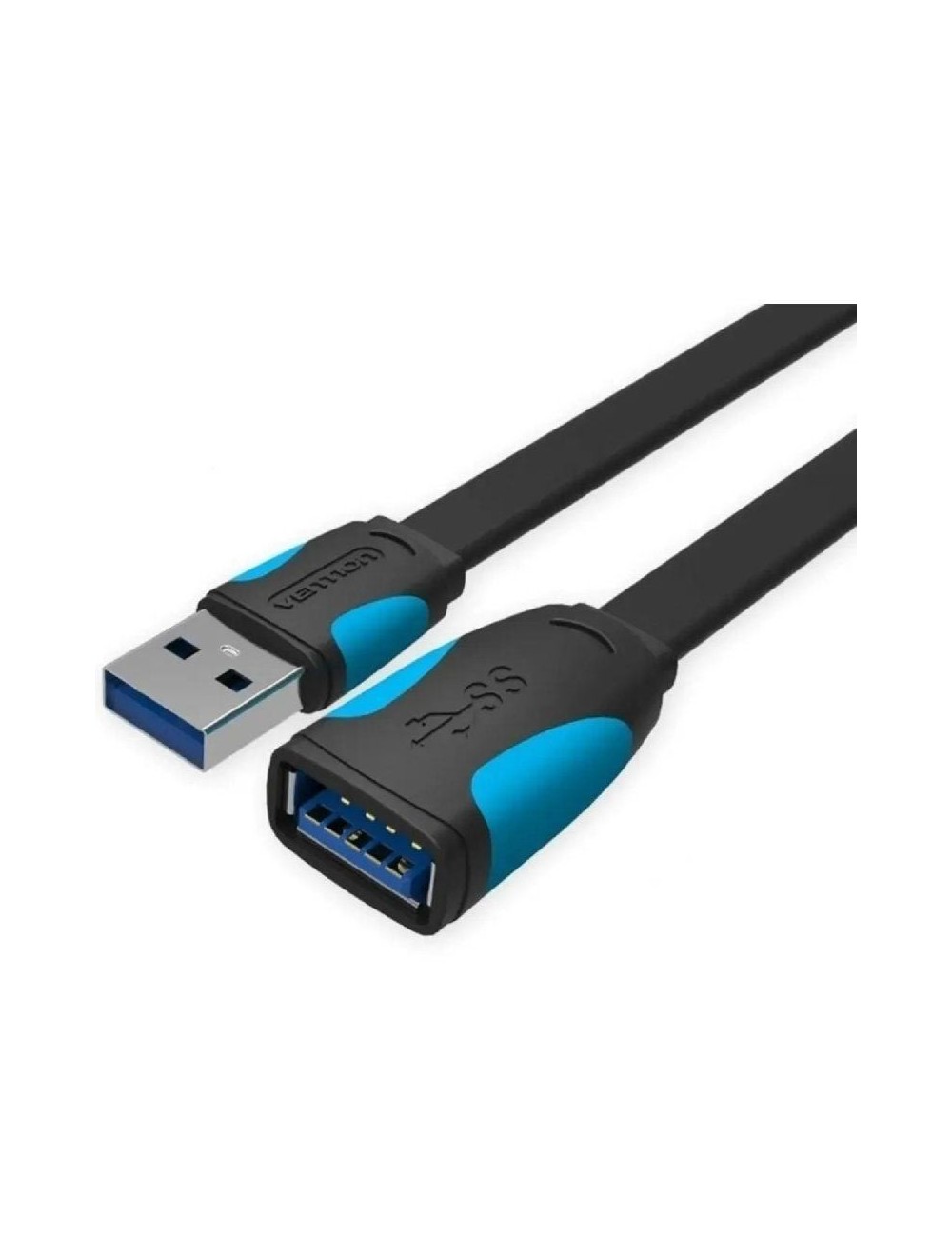 Cable Alargador USB 3.0 Vention VAS-A13-B200/ USB Macho - USB Hembra/ 5Gbps/ 2m/ Negro y Azul