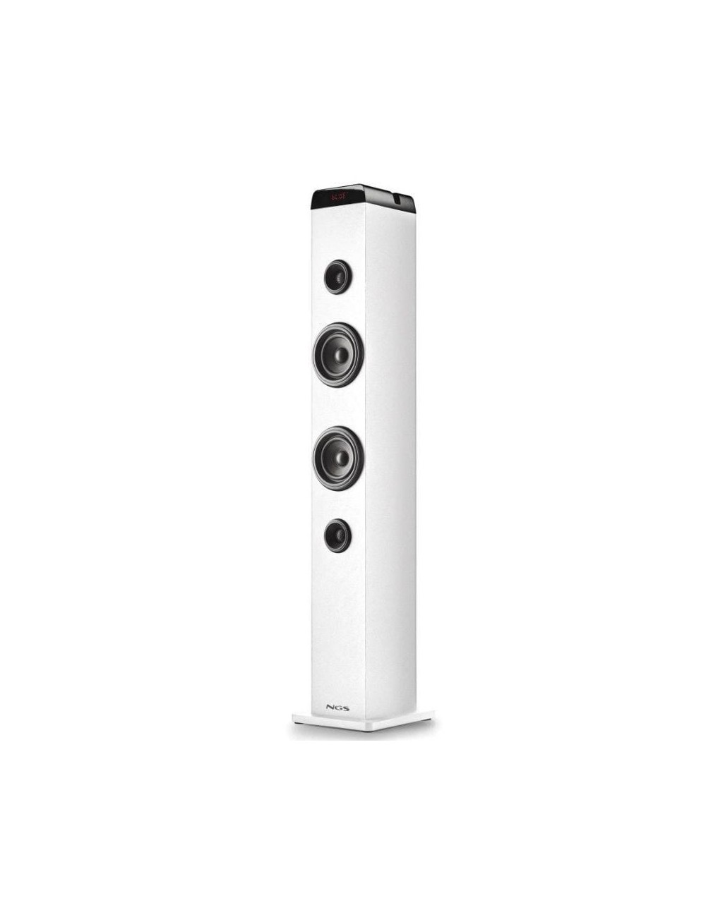 Torre de Sonido con Bluetooth NGS SKY CHARM PRO/ 80W/ 2.0/ Blanca