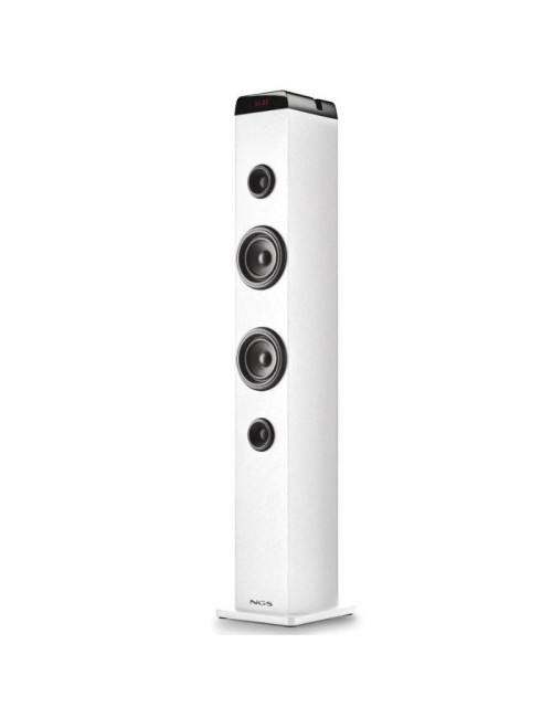 Torre de Sonido con Bluetooth NGS SKY CHARM PRO/ 80W/ 2.0/ Blanca