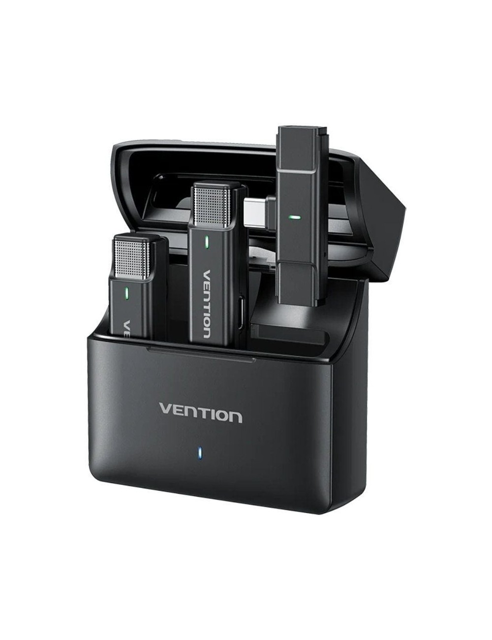 Micrófono Inalámbrico con Clip Vention NCAB0/ USB Tipo-C/ Incluye Receptor/ 2 unidades