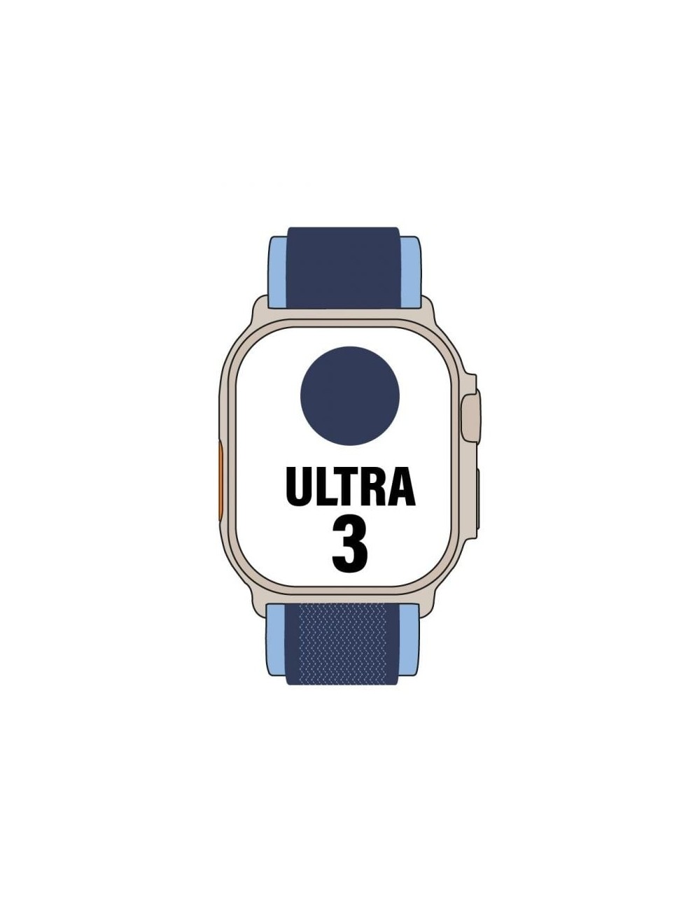 Apple Watch Ultra 3/ GPS/ Cellular/ 49mm/ Caja de Titanio Natural/ Correa Loop Trail Azul/azul brillante S/M