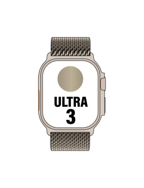 Apple Watch Ultra 3/ GPS/ Cellular/ 49mm/ Caja de Titanio Natural/ Correa Milanese M