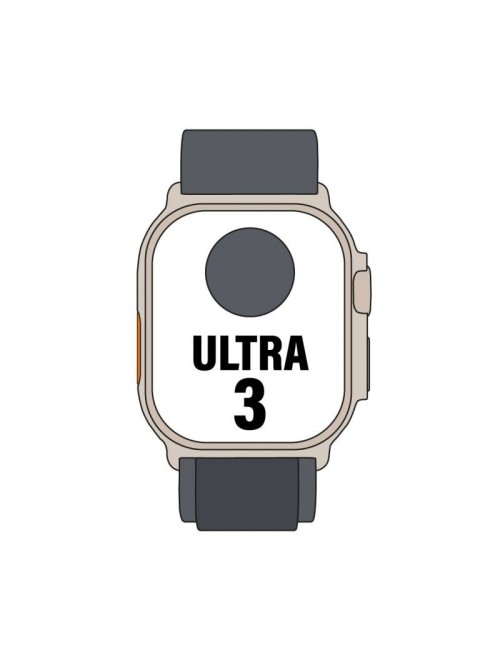 Apple Watch Ultra 3/ GPS/ Cellular/ 49mm/ Caja Titanio Negro/ Correa Loop Alpine Negra L