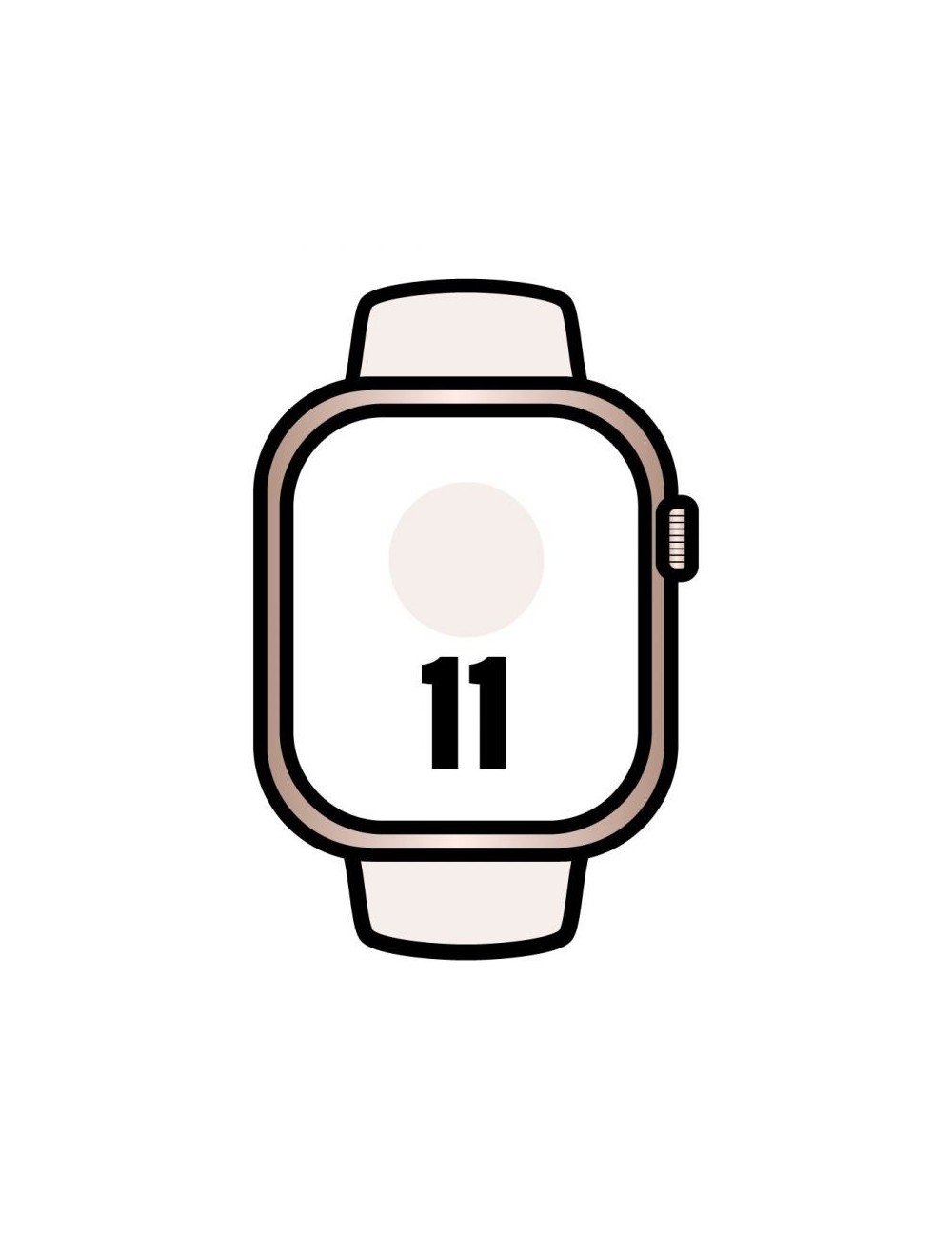 Apple Watch Series 11/ GPS/ 46mm/ Oro Rosa/ Correa Deportiva Rosa rubor (M/L)