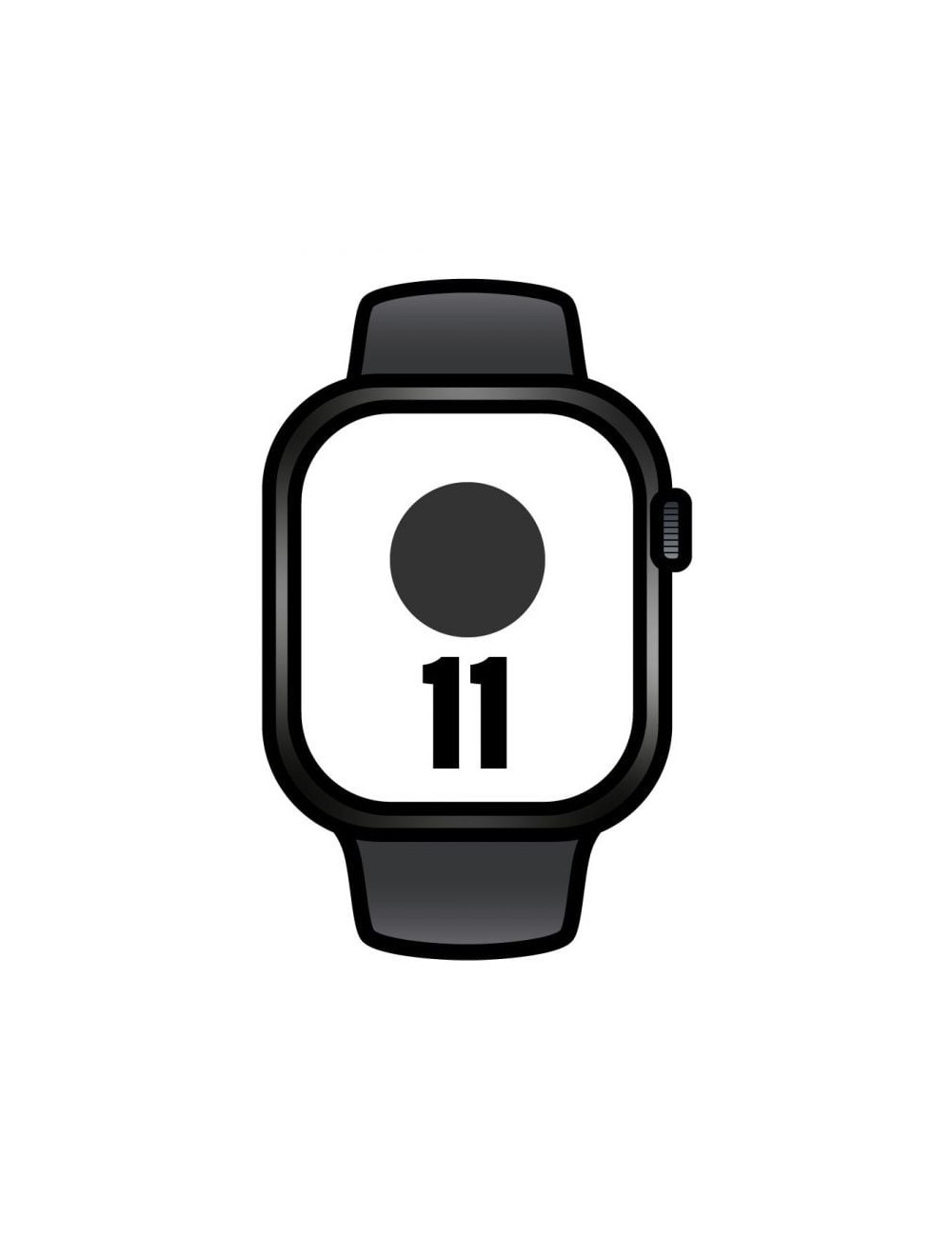 Apple Watch Series 11/ GPS/ Cellular/ 42mm/ Negro Azabache/ Correa Deportiva Negra (M/L)