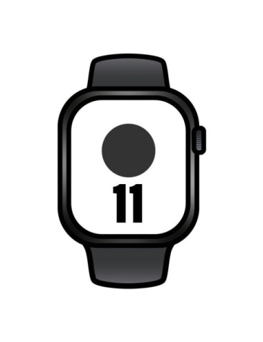 Apple Watch Series 11/ GPS/ Cellular/ 42mm/ Titanio Negro/ Pizarra Correa Deportiva Negro (M/L)