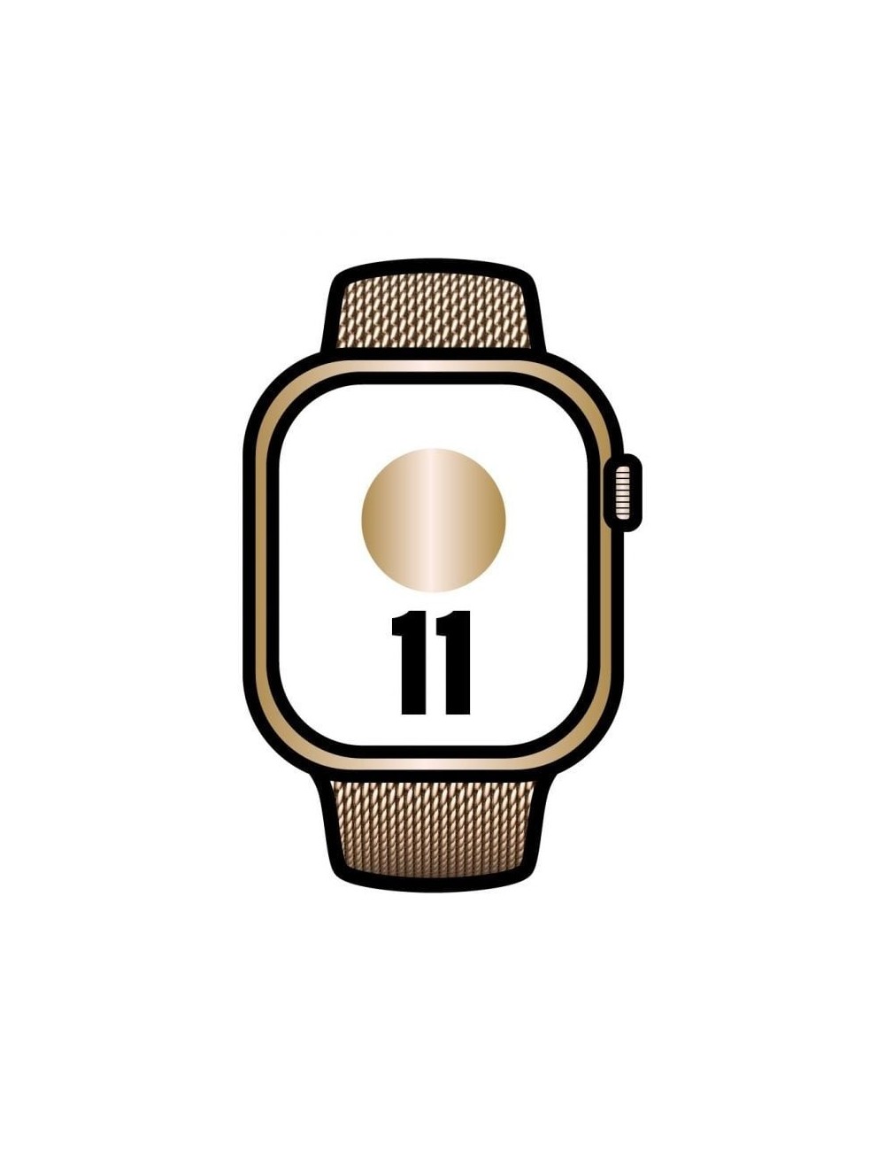 Apple Watch Series 11/ GPS/ Cellular/ 42mm/ Titanio Dorado/ Correa Dorada Milanese Loop