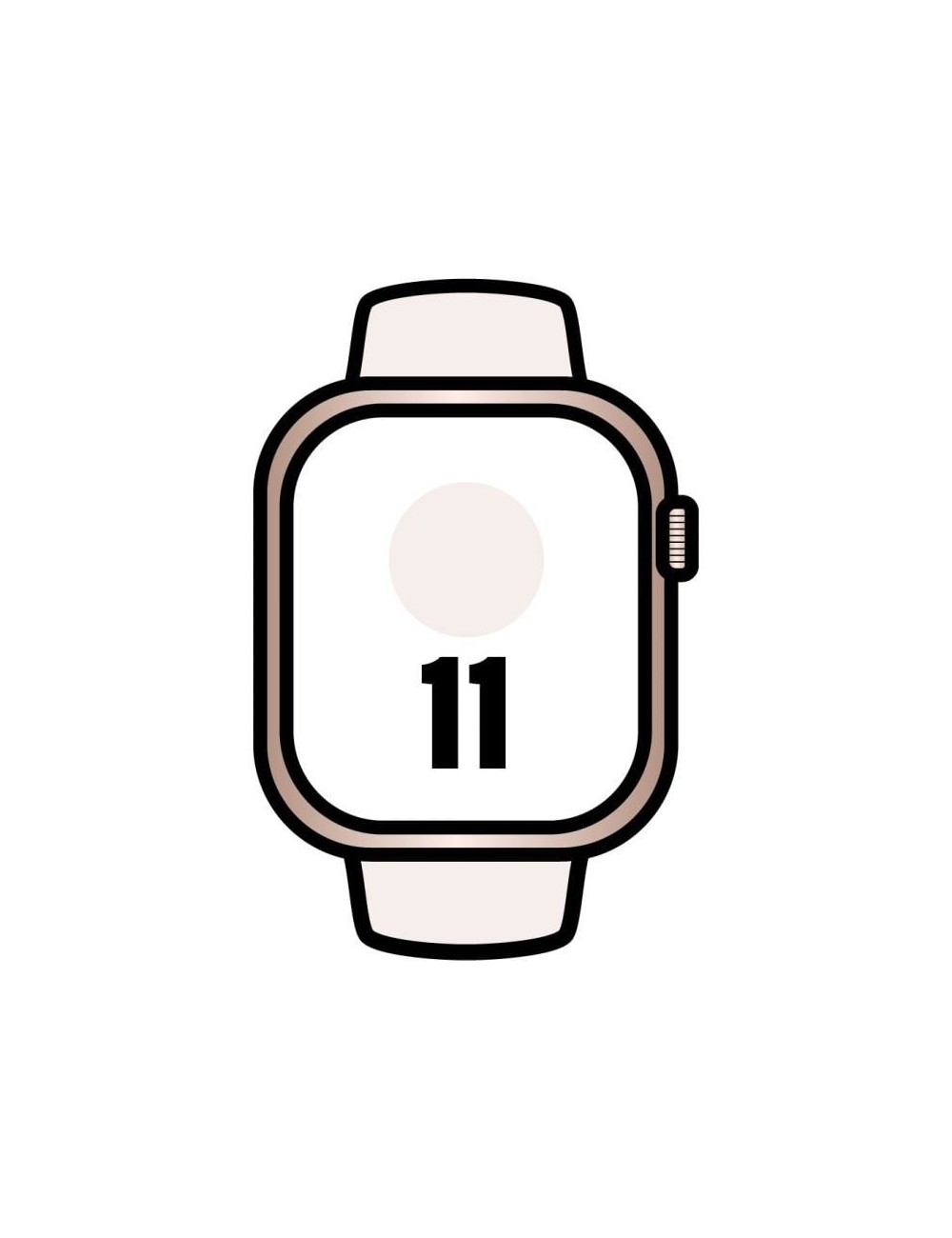 Apple Watch Series 11/ GPS/ Cellular/ 46mm/ Oro Rosa/ Correa Deportiva Rosa Rubor S/M