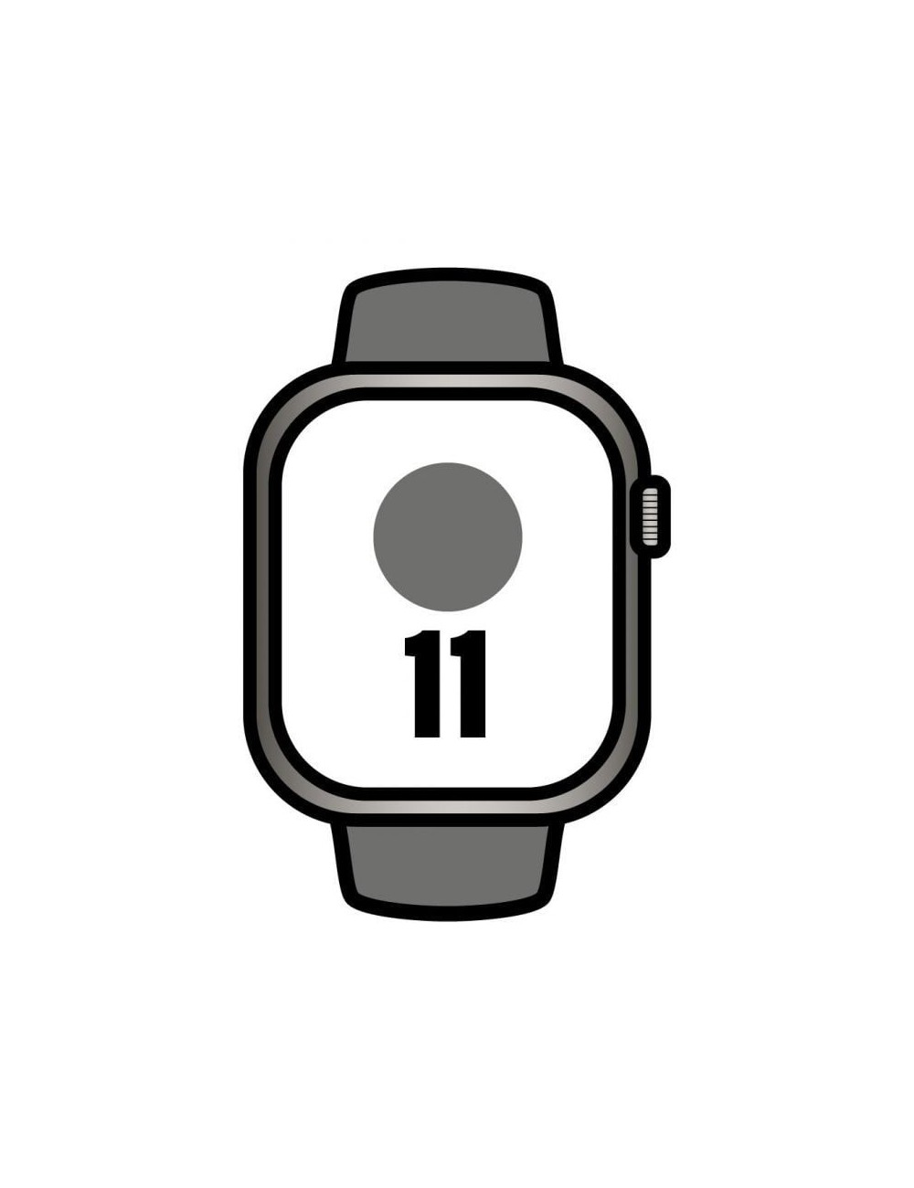 Apple Watch Series 11/ GPS/ Cellular/ 46mm/ Titanio Natural/ Correa Deportiva Gris Piedra S/M