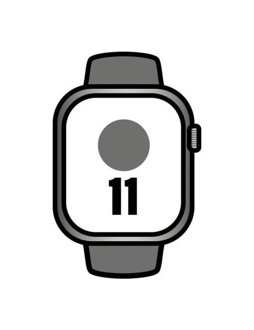 Apple Watch Series 11/ GPS/ Cellular/ 46mm/ Titanio Natural/ Correa Deportiva Gris Piedra M/L