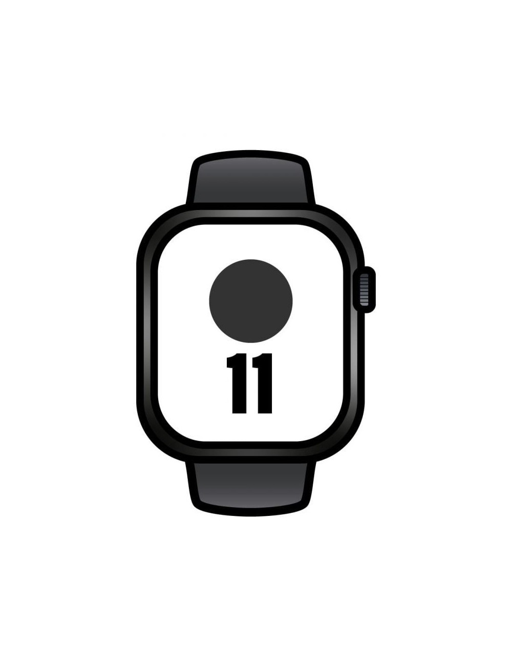 Apple Watch Series 11/ GPS/ Cellular/ 46mm/ Titanio Negro Pizarra/ Correa Deportiva Negro Pizarra (M/L)