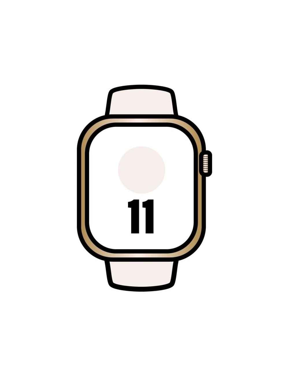 Apple Watch Series 11/ GPS/ Cellular/ 46mm/ Titanio Dorado/ Correa Deportiva Rosa Rubor M/L