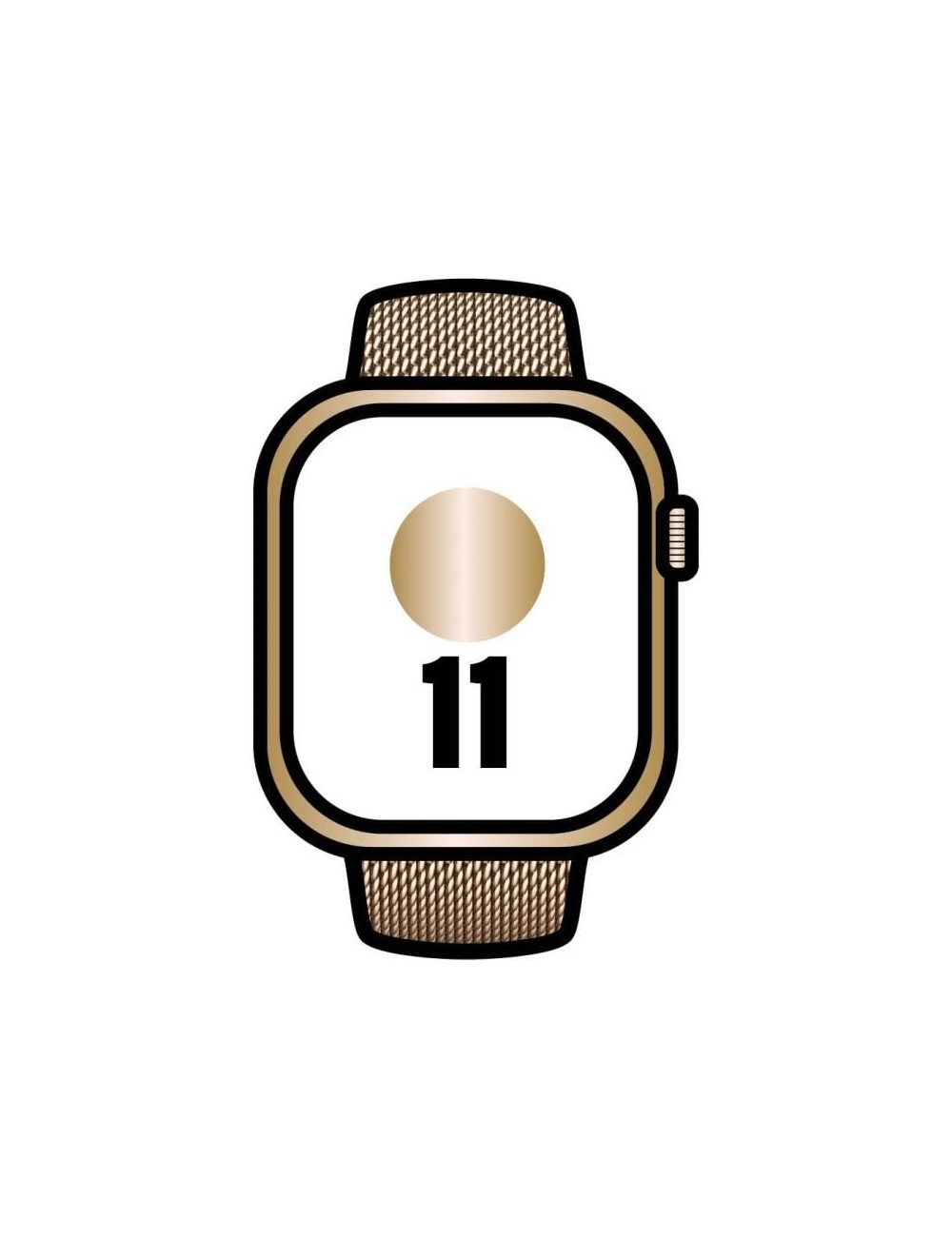 Apple Watch Series 11/ GPS/ Cellular/ 46mm/ Titanio Dorado/ Correa Milanese Dorada Loop M/L
