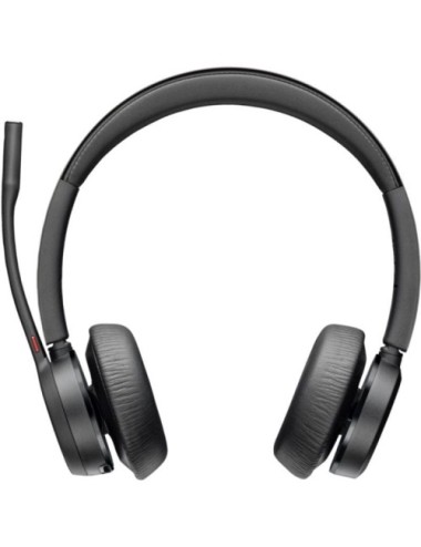 Auriculares Inalámbricos Poly Voyager 4320 UC + Adaptador BT700 + Base de Carga/ con Micrófono/ Bluetooth/ Negros