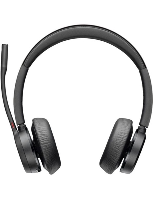 Auriculares Inalámbricos Poly Voyager 4320 UC + Adaptador BT700 + Base de Carga/ con Micrófono/ Bluetooth/ Negros