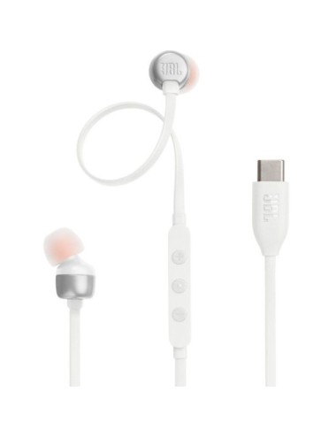 Auriculares Intrauditivos JBL Tune 310C/ con Micrófono/ Blancos