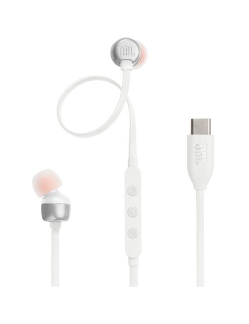 Auriculares Intrauditivos JBL Tune 310C/ con Micrófono/ Blancos