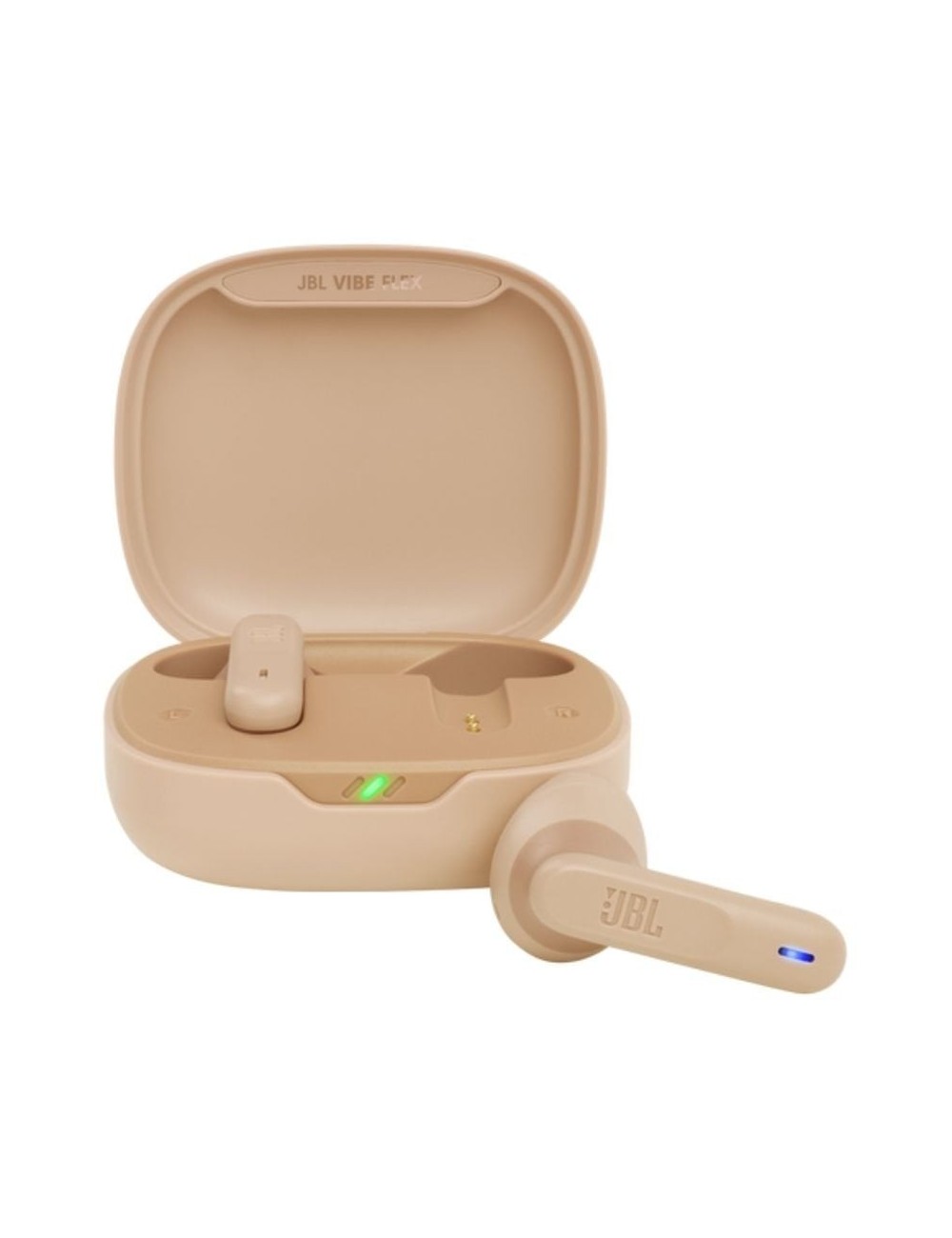 Auriculares Bluetooth JBL Vibe Flex con estuche de carga/ Autonomía 8h/ Beige