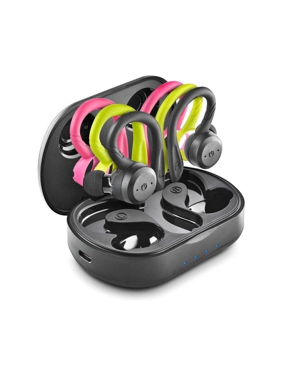 Auriculares Deportivos Bluetooth NGS Ártica Jogger con estuche de carga/ Autonomía 10h/ Negros