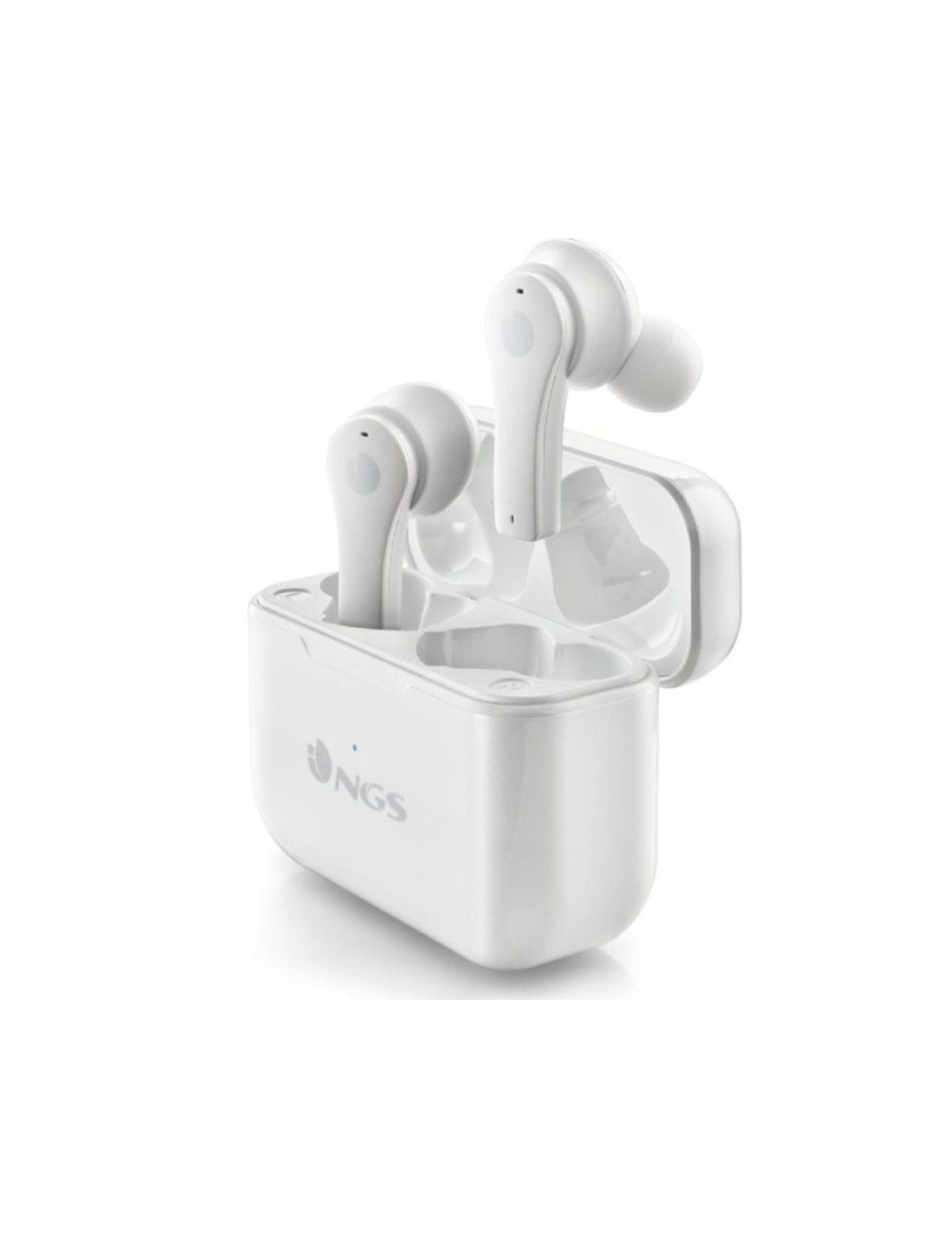 Auriculares Bluetooth NGS Ártica Bloom con estuche de carga/ Autonomía 6h/ Blancos